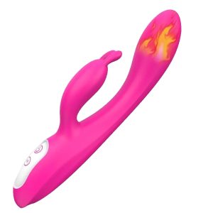 Heated Rabbit Vibrator Waterproof G-Spot Clitoral Stimulator