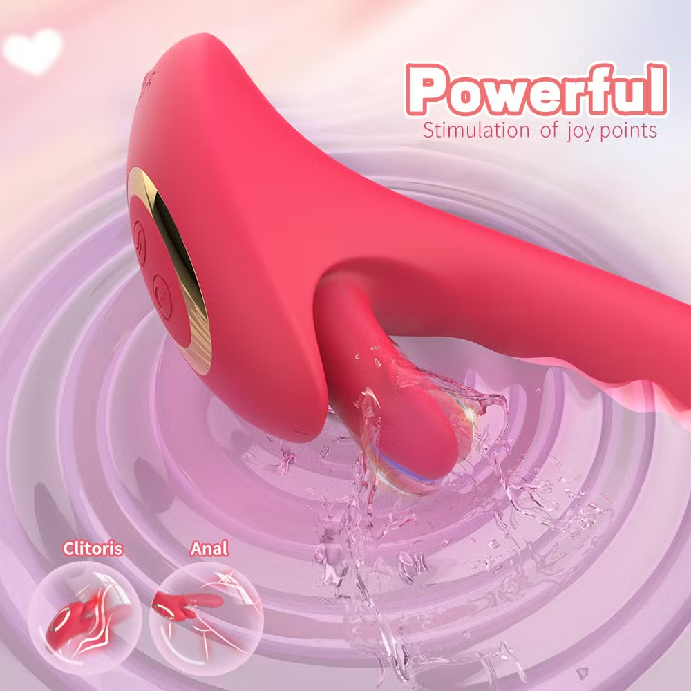 3 in 1 G-Spot Dildo Vibrator with Tongue Licking Female Adult Sex Toy - Image 4