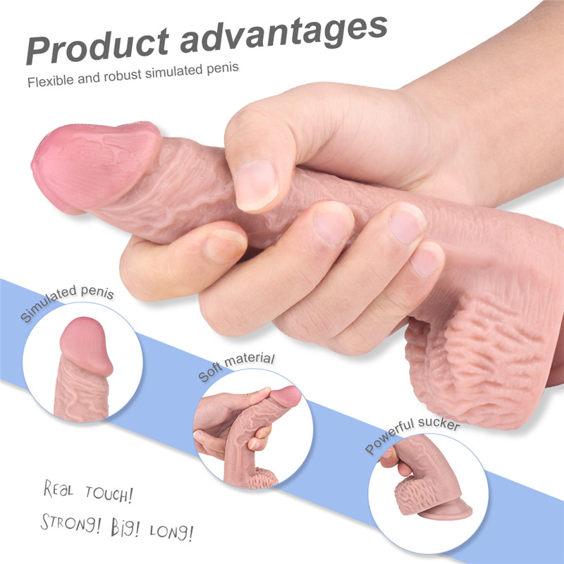 Realistic Dildo with Balls and Strong Suction Cup Life-Size Penis - Image 2