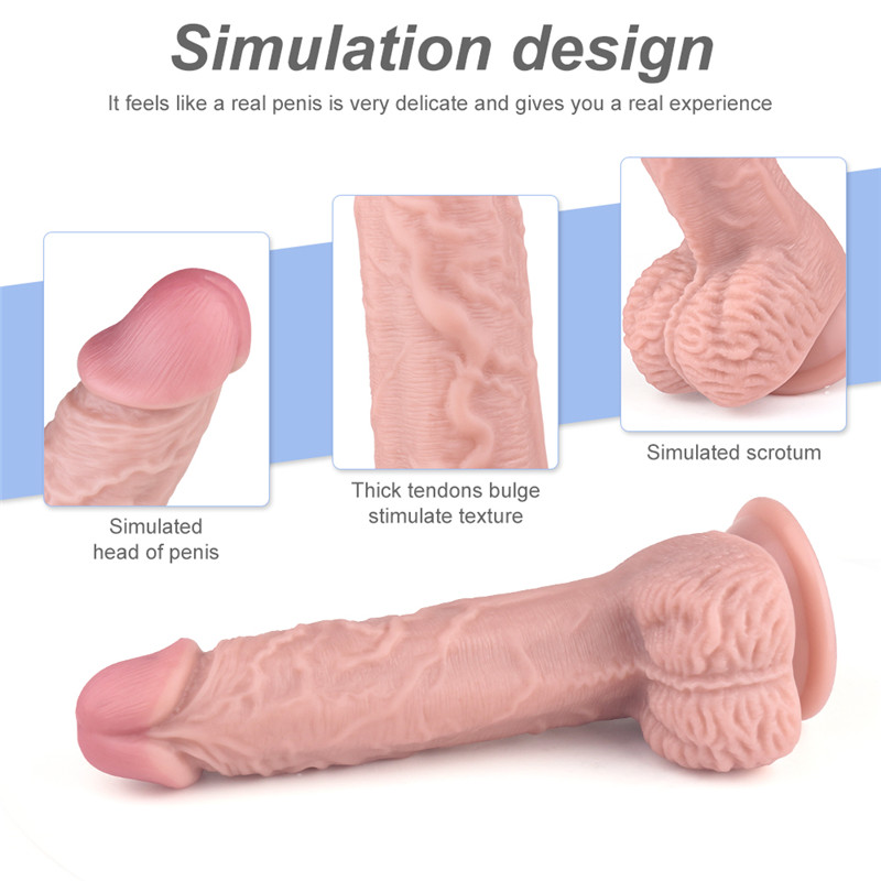 Realistic Dildo with Balls and Strong Suction Cup Life-Size Penis - Image 3