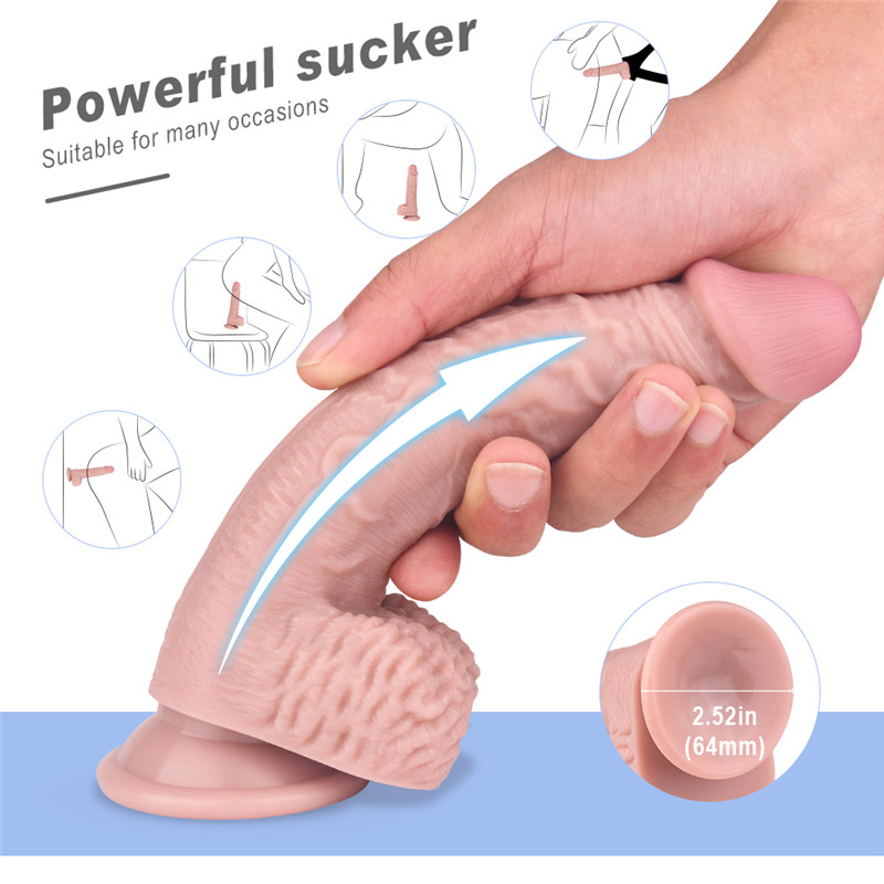 Realistic Dildo with Balls and Strong Suction Cup Life-Size Penis - Image 4