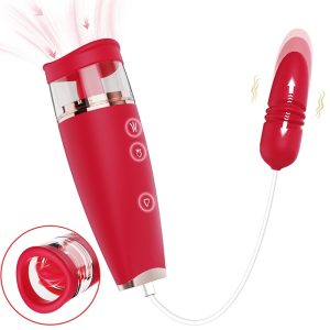 Tongue Licking Suction Vibrator G-Spot Clitoral Oral Stimulator