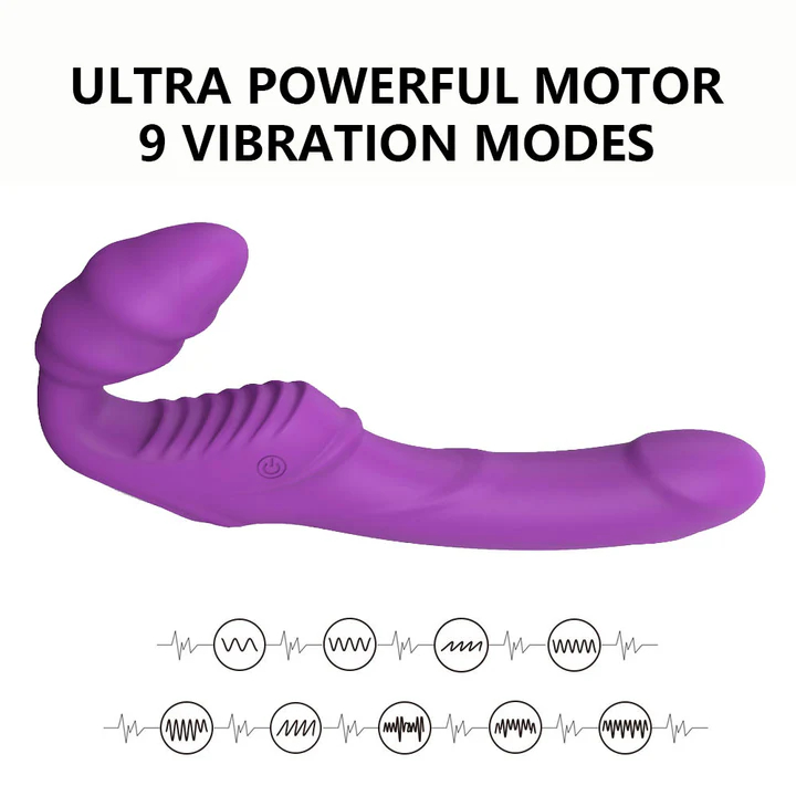 Strapless Strap on Dildo Lesbian Vibrator with Dual Vibration - Image 2