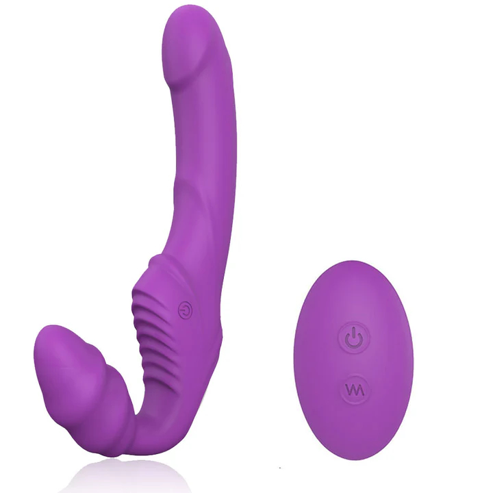Strapless Strap on Dildo Lesbian Vibrator with Dual Vibration - Image 5