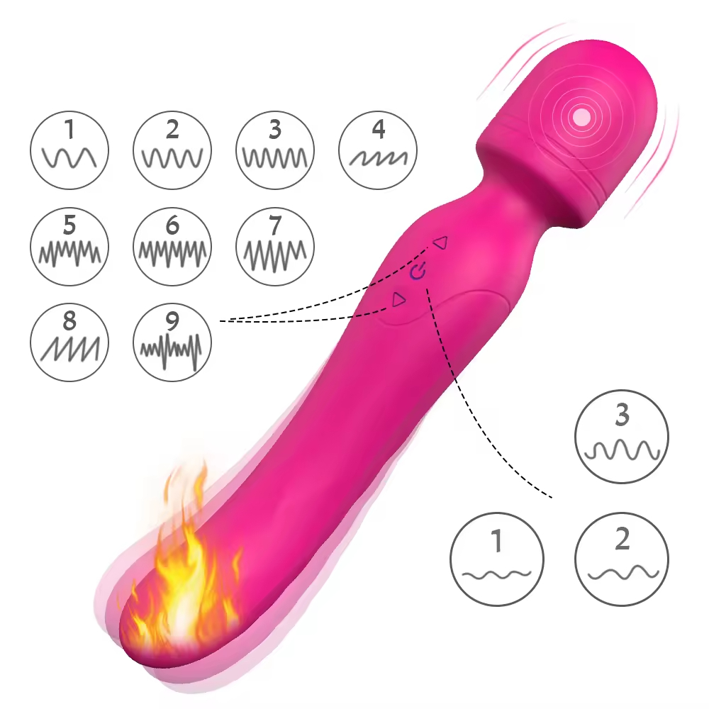 Waterproof Powerful Vibrating Wand G-Spot & Clitoral Vibrator - Image 6