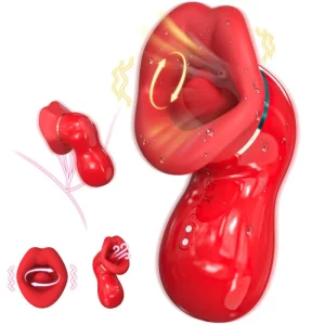 Tongue Licking Vibrator with Suction Clitoral Sex Toy for Women