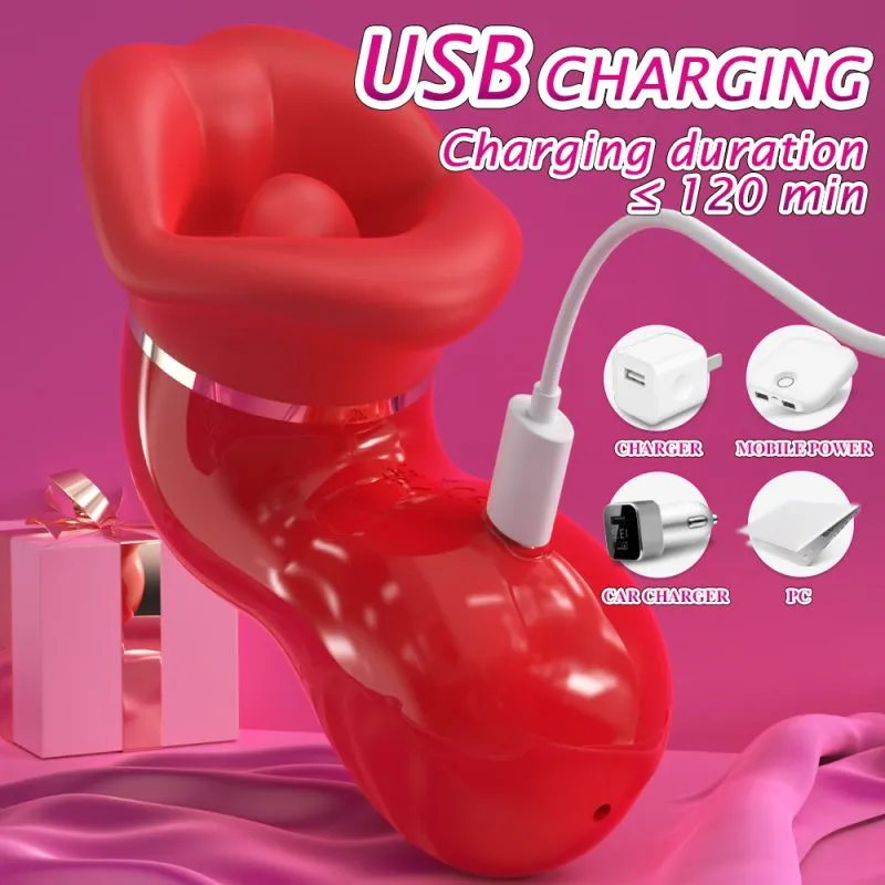 Tongue Licking Vibrator with Suction Clitoral Sex Toy for Women - Image 3