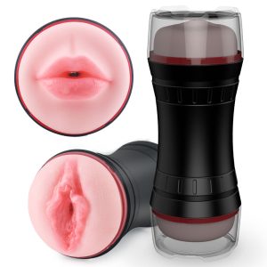 Mouth and Tight Vagina Cup Realistic Blowjob Masturbator