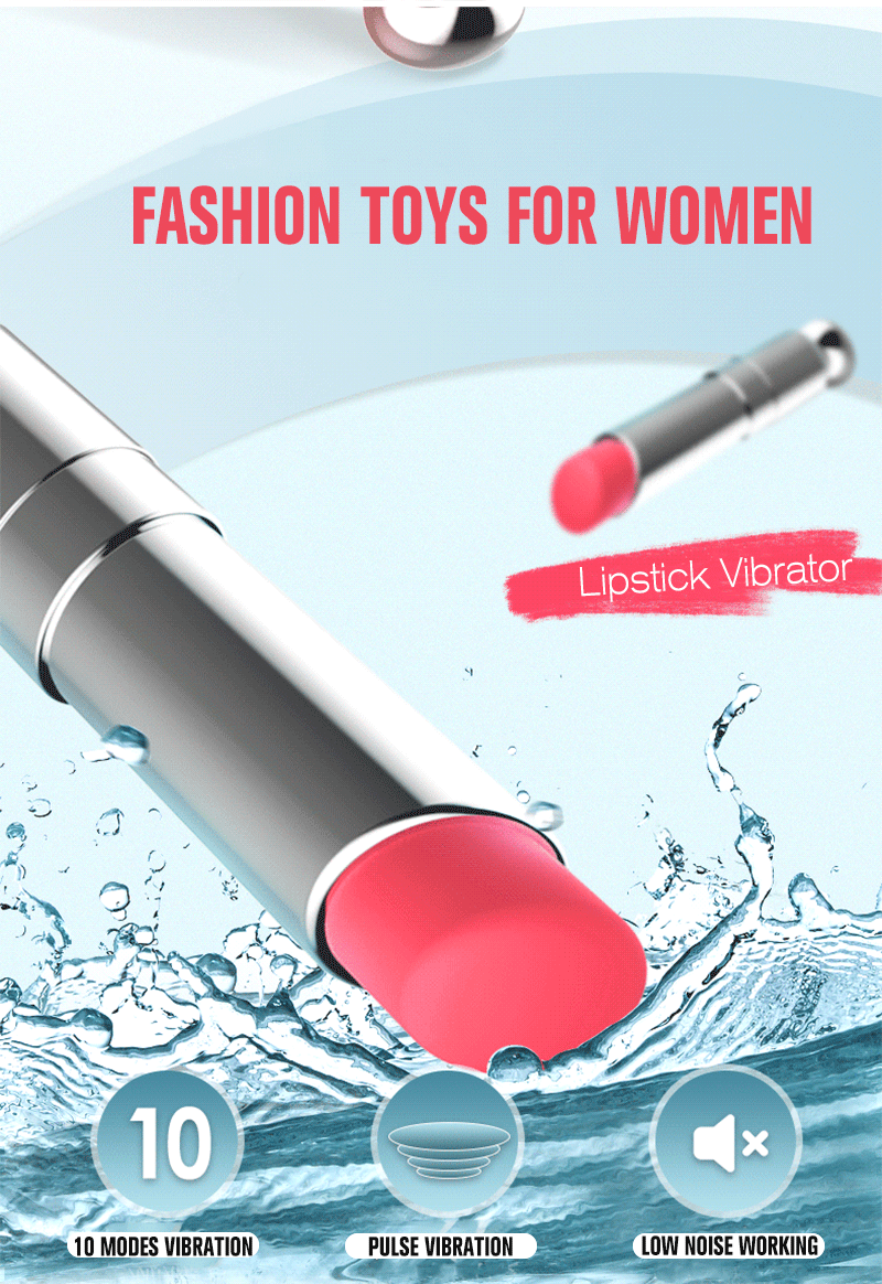 Lipstick Shape Vibrator Portable Multi Mode Pleasure Toy - Image 4