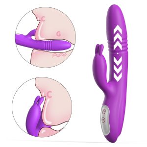 Powerful Thrusting Rabbit Vibrator Clitoral Vaginal Stimulator