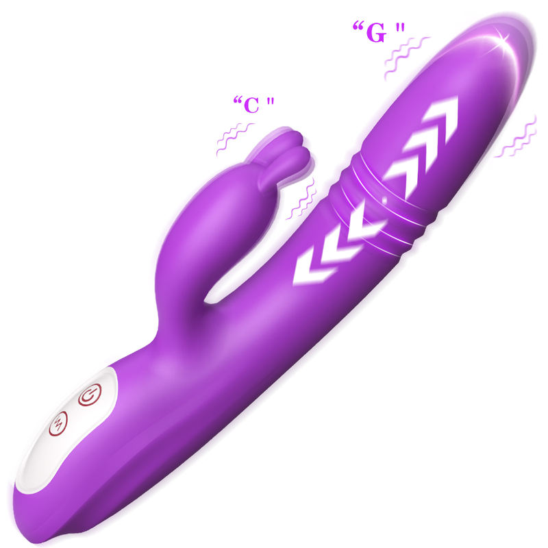 Powerful Thrusting Rabbit Vibrator Clitoral Vaginal Stimulator