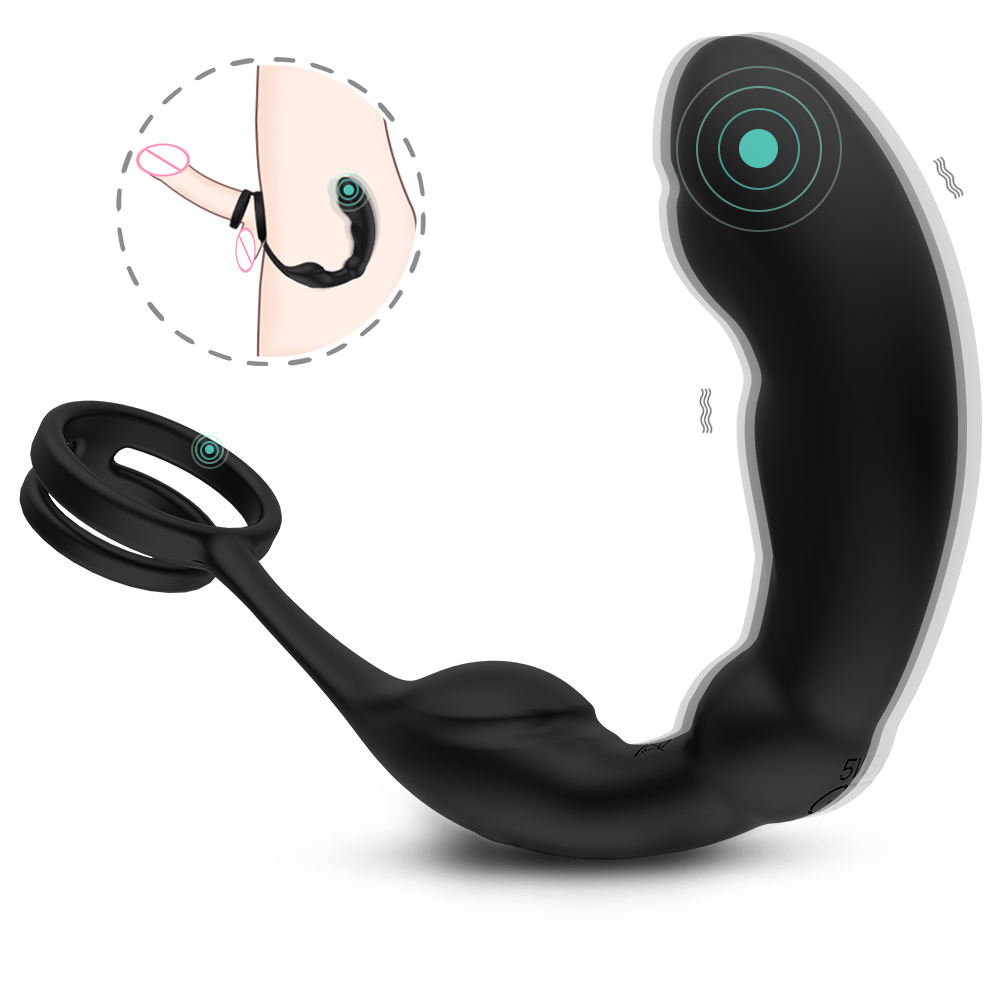 Wearable Silicone Prostate Massager with Penis Ring Anal Vibrator - Image 5