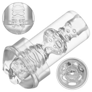 Clear Male Masturbator Suction Stroker Visual Stimulation Cup