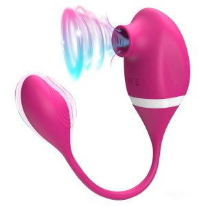 Dual Action G Spot and Clitoral Sucking Vibrator with Vibrating Egg