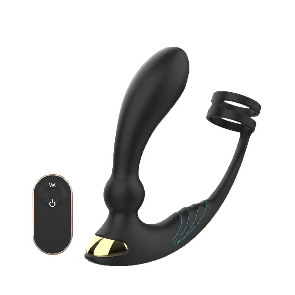 Remote Control Prostate Vibrator Bendable Anal Plug Penis Ring