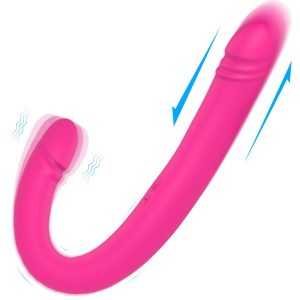 Dual End Dildo for Women One End Vibrating One End Thrusting