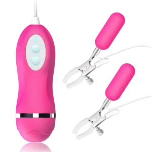 Powerful Vibration Clitoral Stimulator and Nipple Clamp Toy
