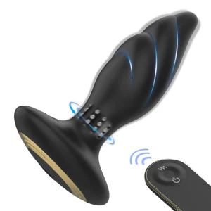 Remote Control Anal Plug Vibrator Rotating Stimulator for Men & Women