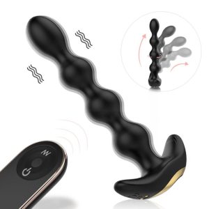 Remote Control Bendable Anal Beads Vibrator Male Sex Toy