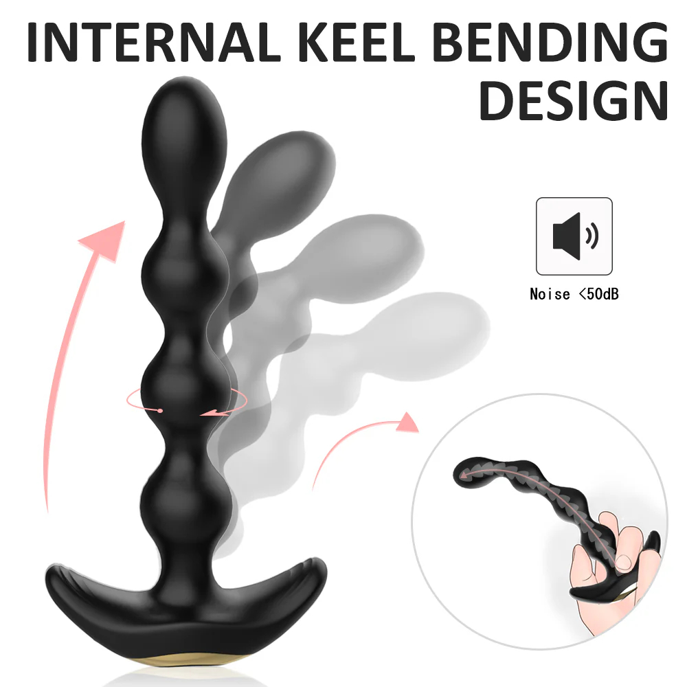 Remote Control Bendable Anal Beads Vibrator Male Sex Toy - Image 2