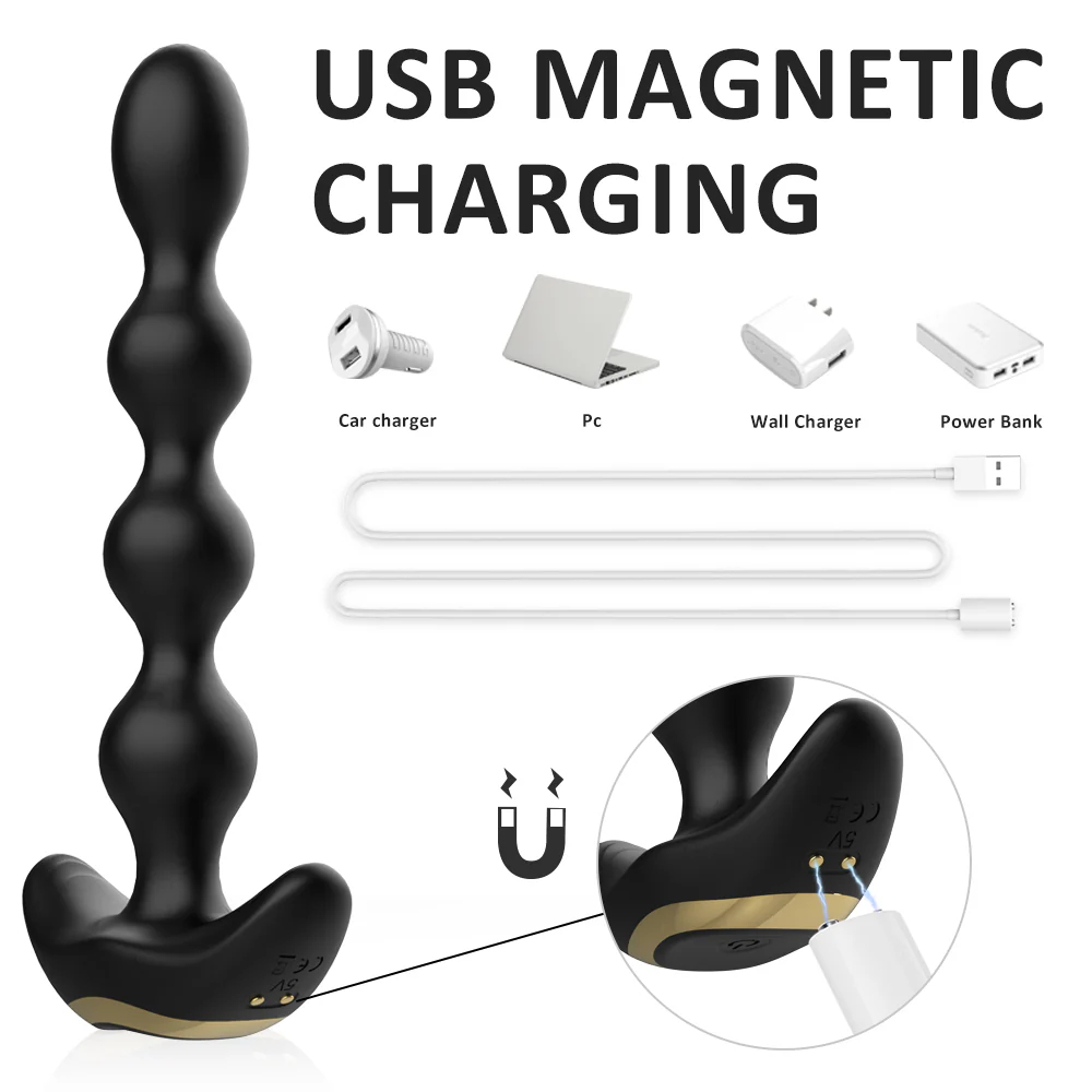 Remote Control Bendable Anal Beads Vibrator Male Sex Toy - Image 3