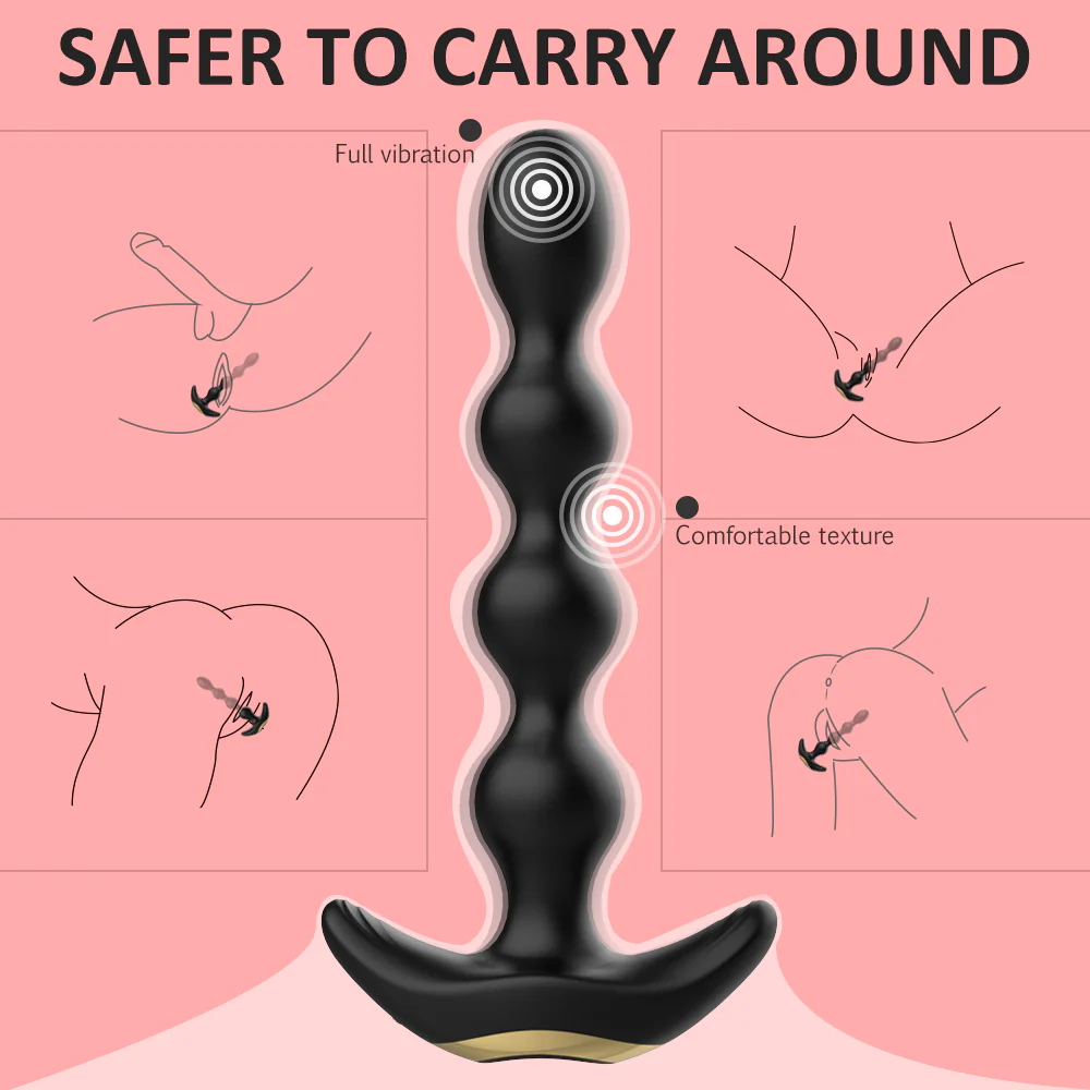 Remote Control Bendable Anal Beads Vibrator Male Sex Toy - Image 7