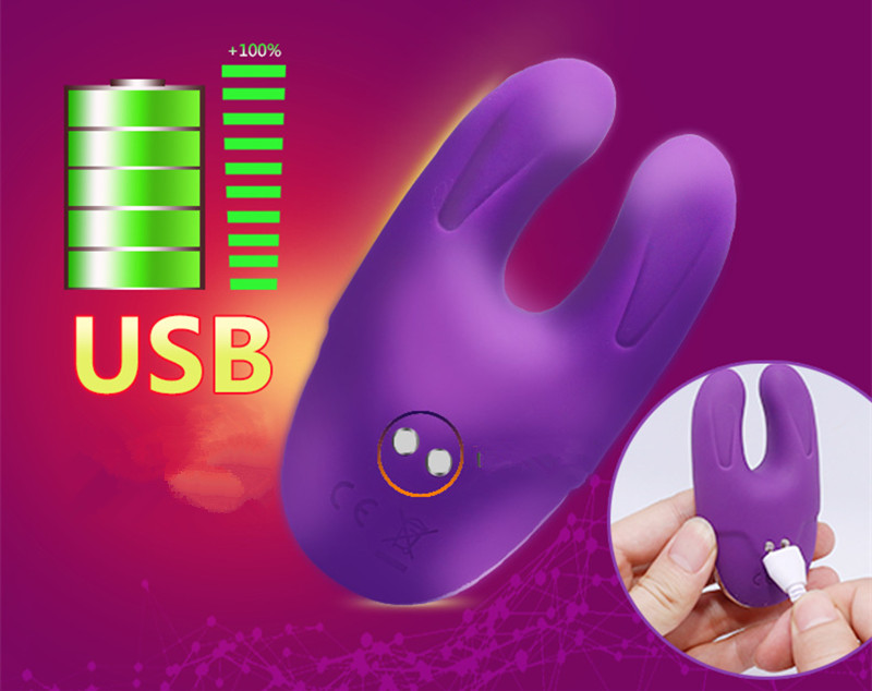 Nipple Clamps Vibrator Magnetic USB Charging Couple Toy - Image 5